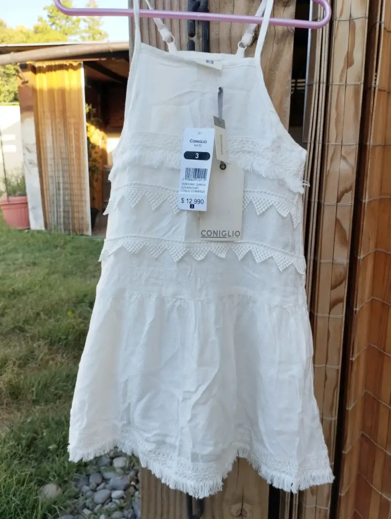 Vestido blanco para niña talla 3