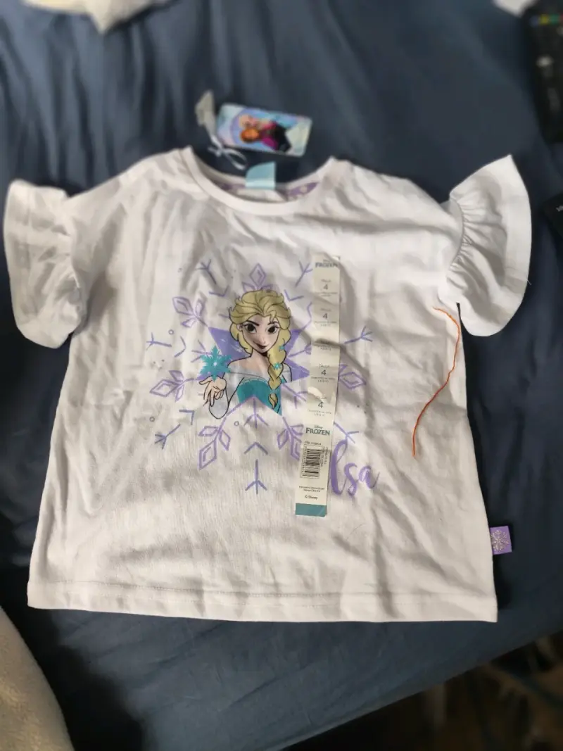 Polera de niña Frozen Elsa blanca - 1