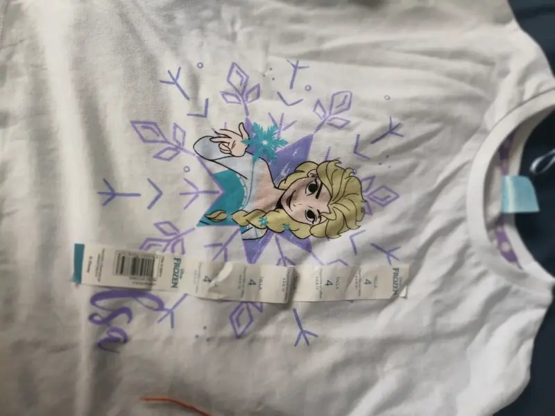 Polera de niña Frozen Elsa blanca - 3