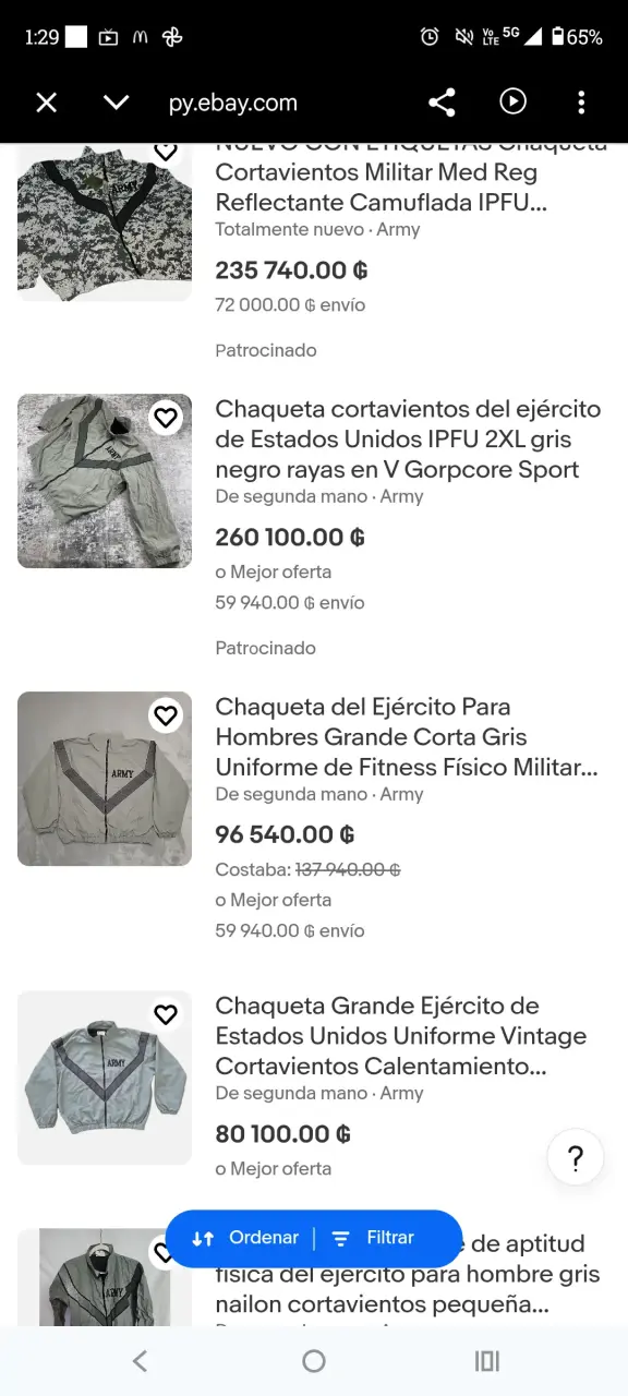Chaqueta Cortaviento US Army IPFU Original talla L - 6