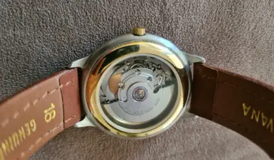 Reloj automático Grovana con correa de cuero - miniatura 2