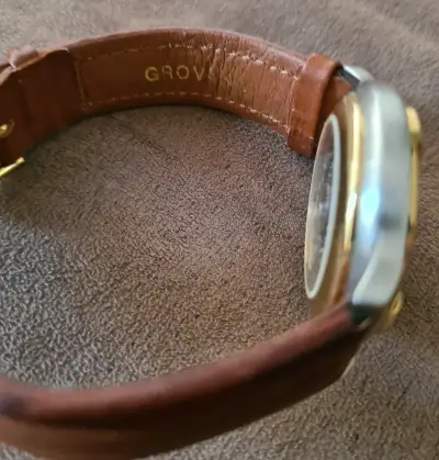 Reloj automático Grovana con correa de cuero - miniatura 4