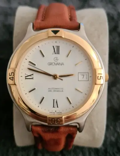 Reloj automático Grovana con correa de cuero - miniatura 6