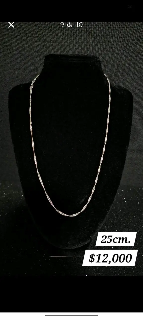 Collar de plata 26cm elegante - 2