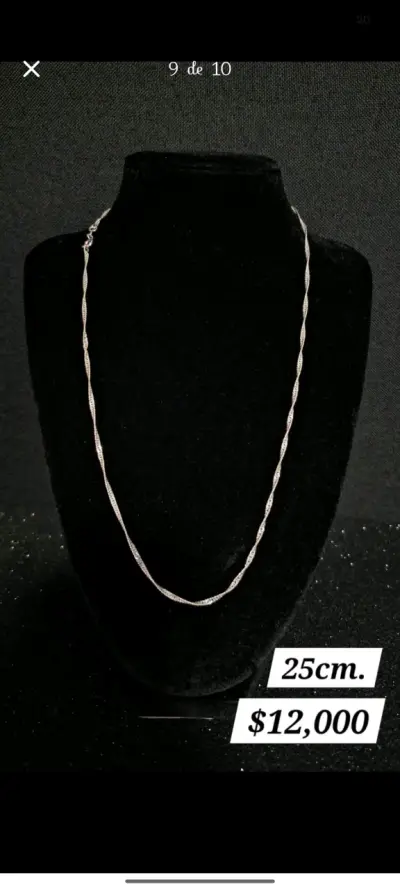 Collar de plata 26cm elegante - miniatura 2