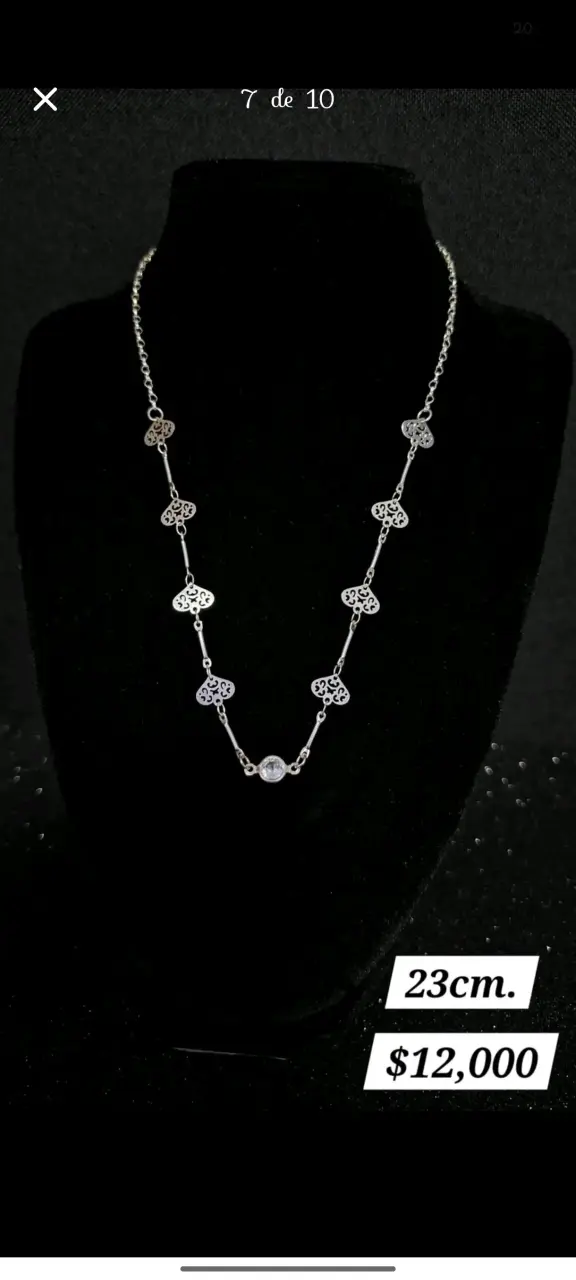 Collar de plata 26cm elegante - 4