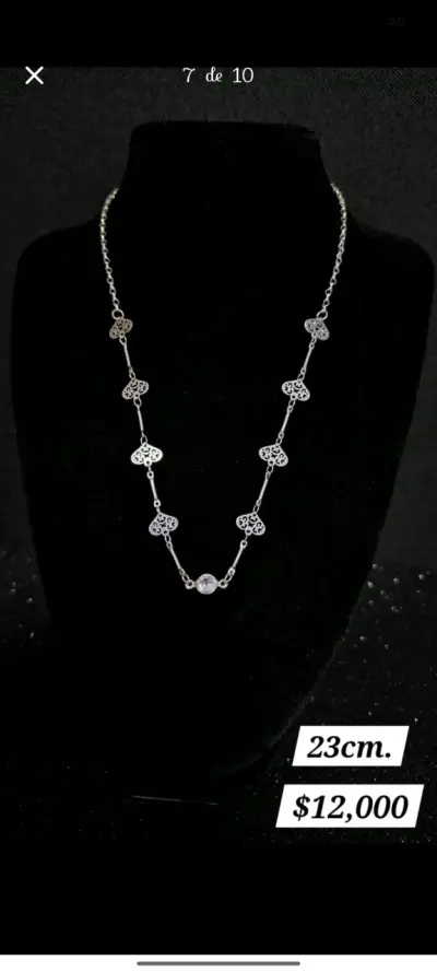 Collar de plata 26cm elegante - miniatura 4