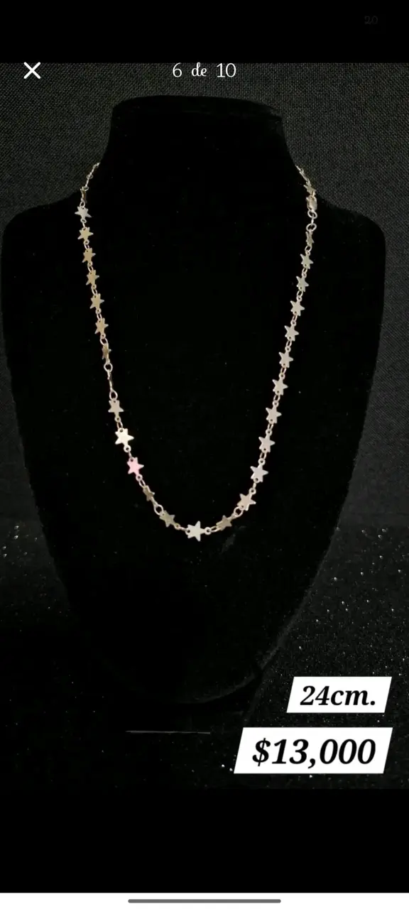 Collar de plata 26cm elegante - 5