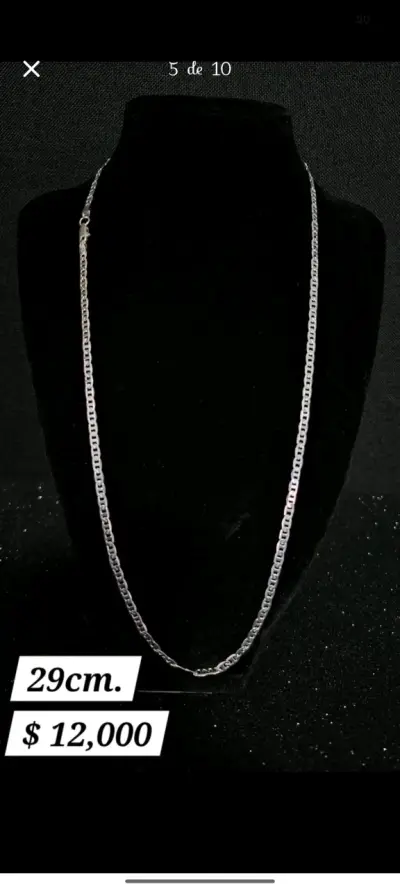 Collar de plata 26cm elegante - miniatura 6