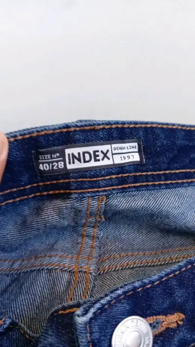 Jeans de mezclilla azul para hombre Index - miniatura 2