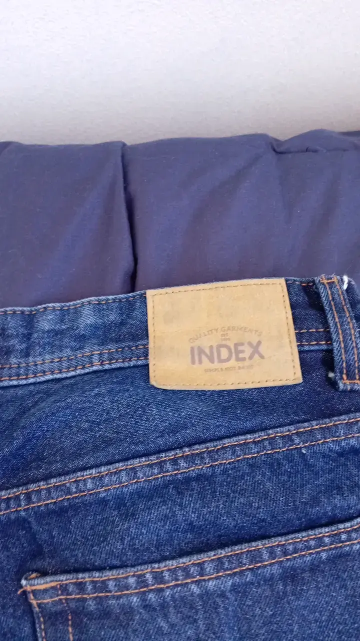 Jeans de mezclilla azul para hombre Index - 6