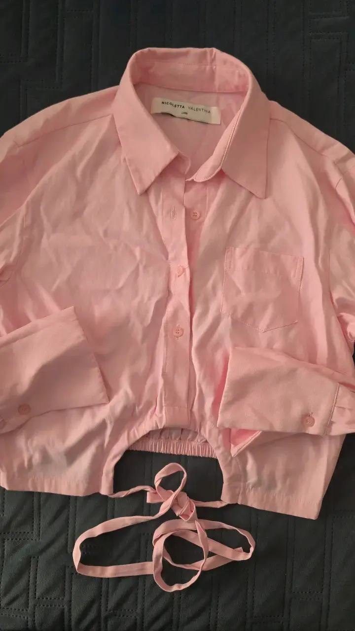 Blusa corta rosa Nicoletta Valentina - 2