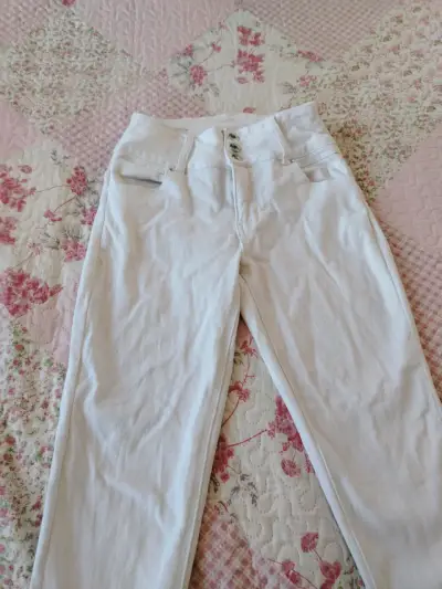 Pantalones blancos de mezclilla Icono talla 40 - miniatura 1