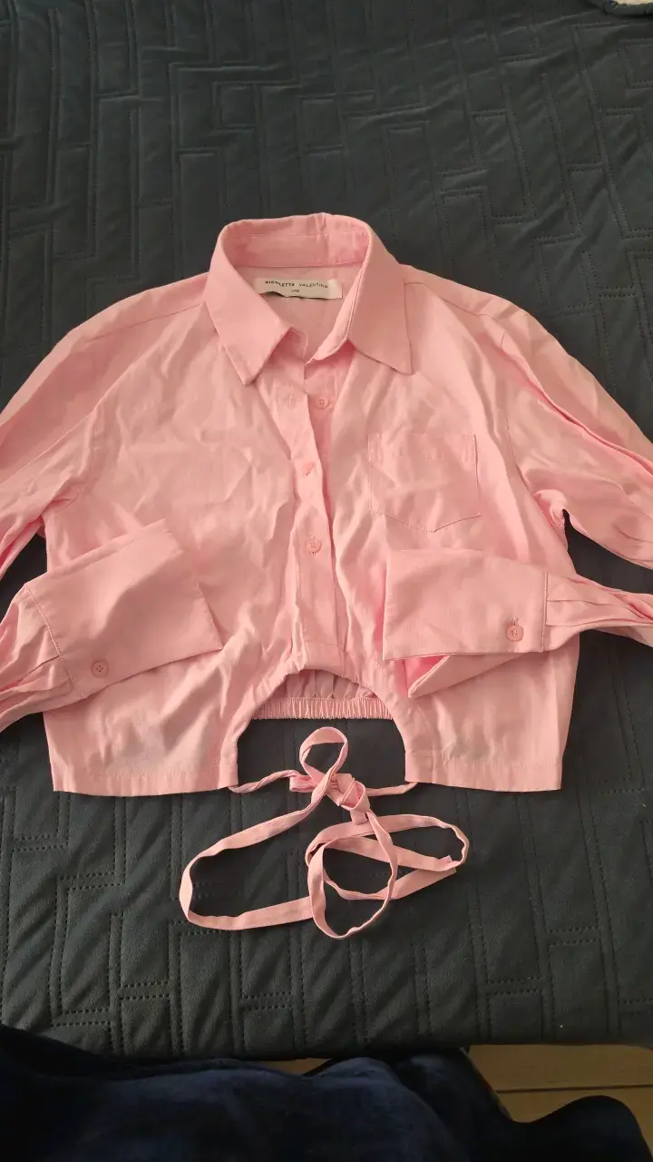 Blusa corta rosa Nicoletta Valentina - 5