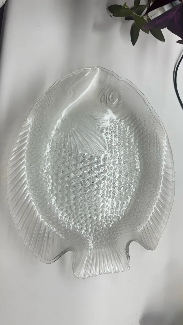 Platos de vidrio en forma de pez - 3