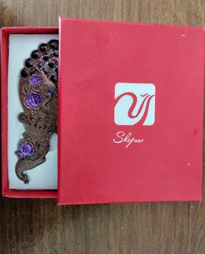 Set de Peine y Espejo con Diseño de Pavo real - miniatura 2