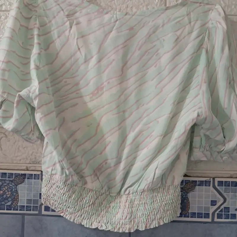 Blusa Crop Top Verde Pastel Sybilla - 5