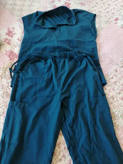 Conjunto de pijama médico azul unisex - miniatura 1