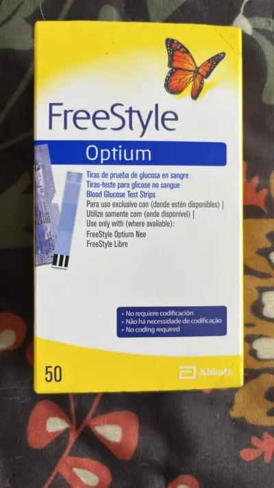 Tiras de Prueba de Glucosa FreeStyle Optium 50 Unidades - miniatura 1