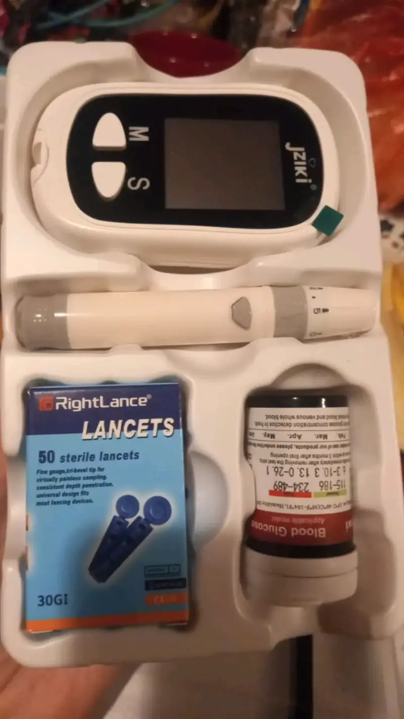 Kit medidor de glucosa Jziki con lancetas