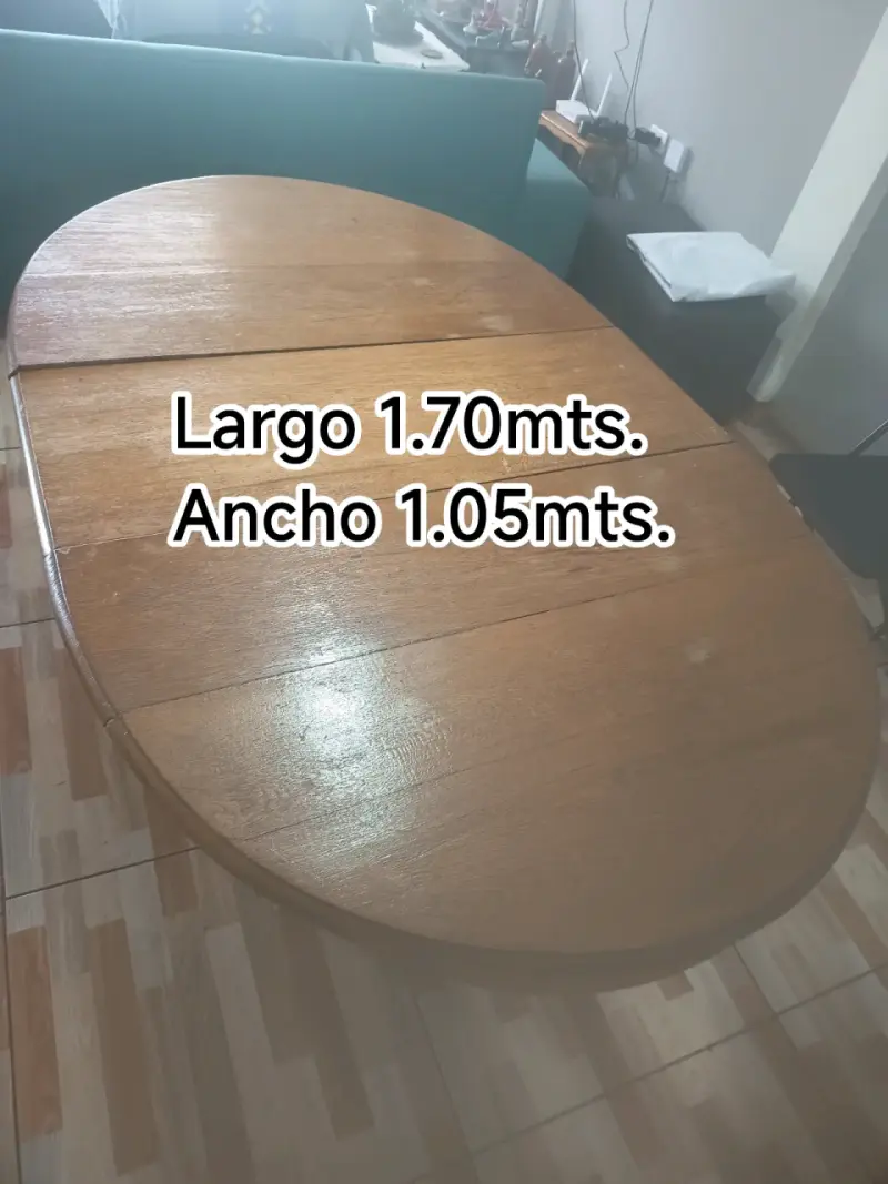 Mesa de comedor de roble extensible - 2