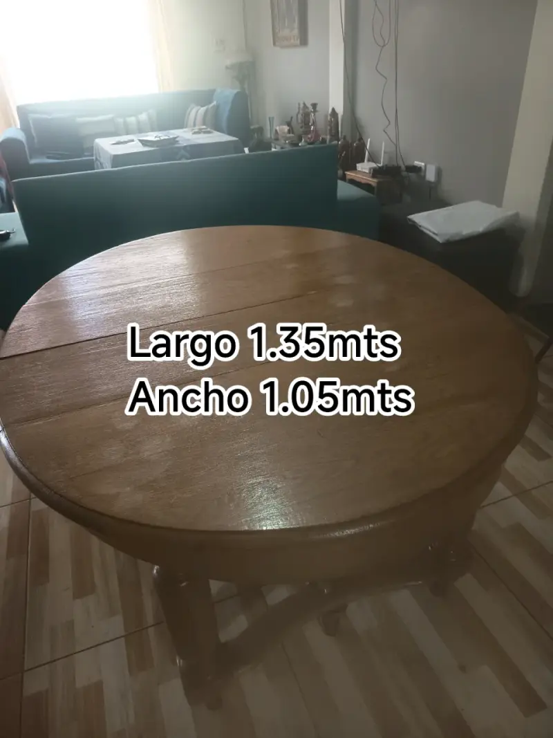 Mesa de comedor de roble extensible - 3