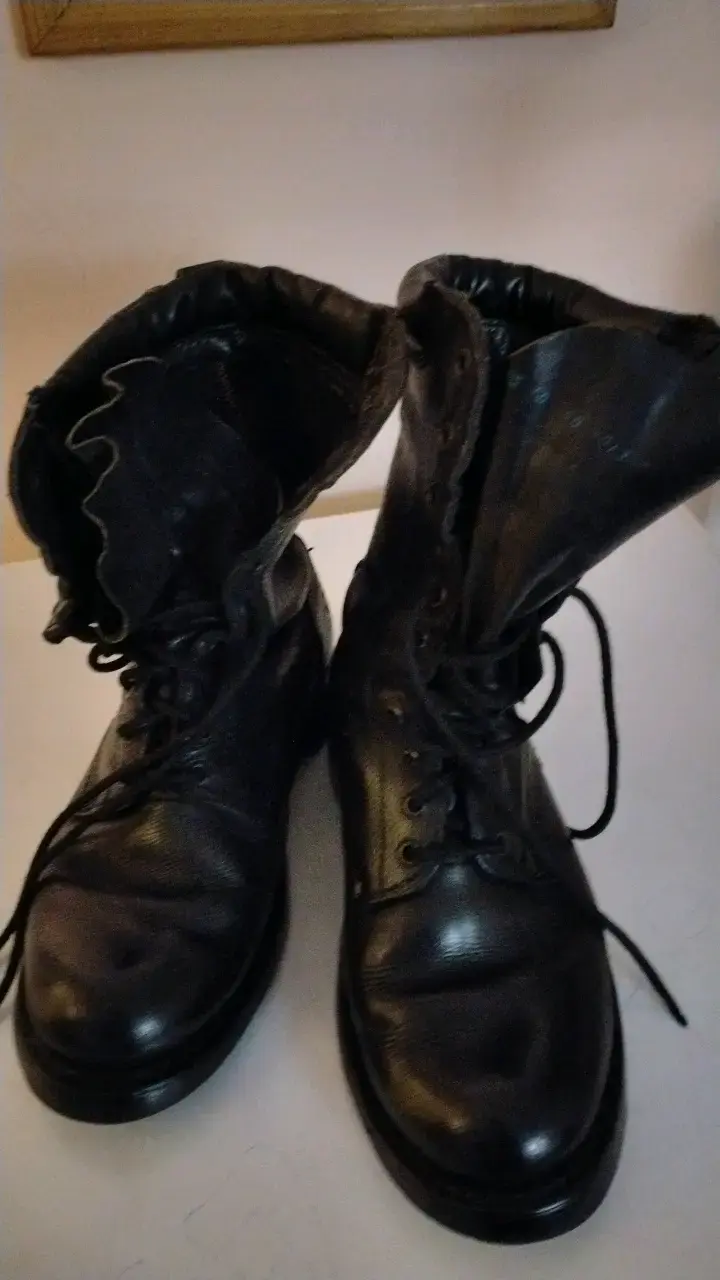 Botas de cuero negro para hombre - 2