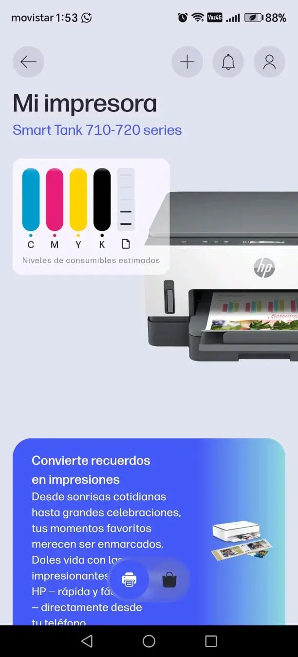 Impresora Multifuncional HP Smart Tank 710-720 Ser - 4
