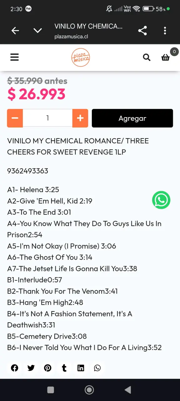 Vinilo MCR - 2