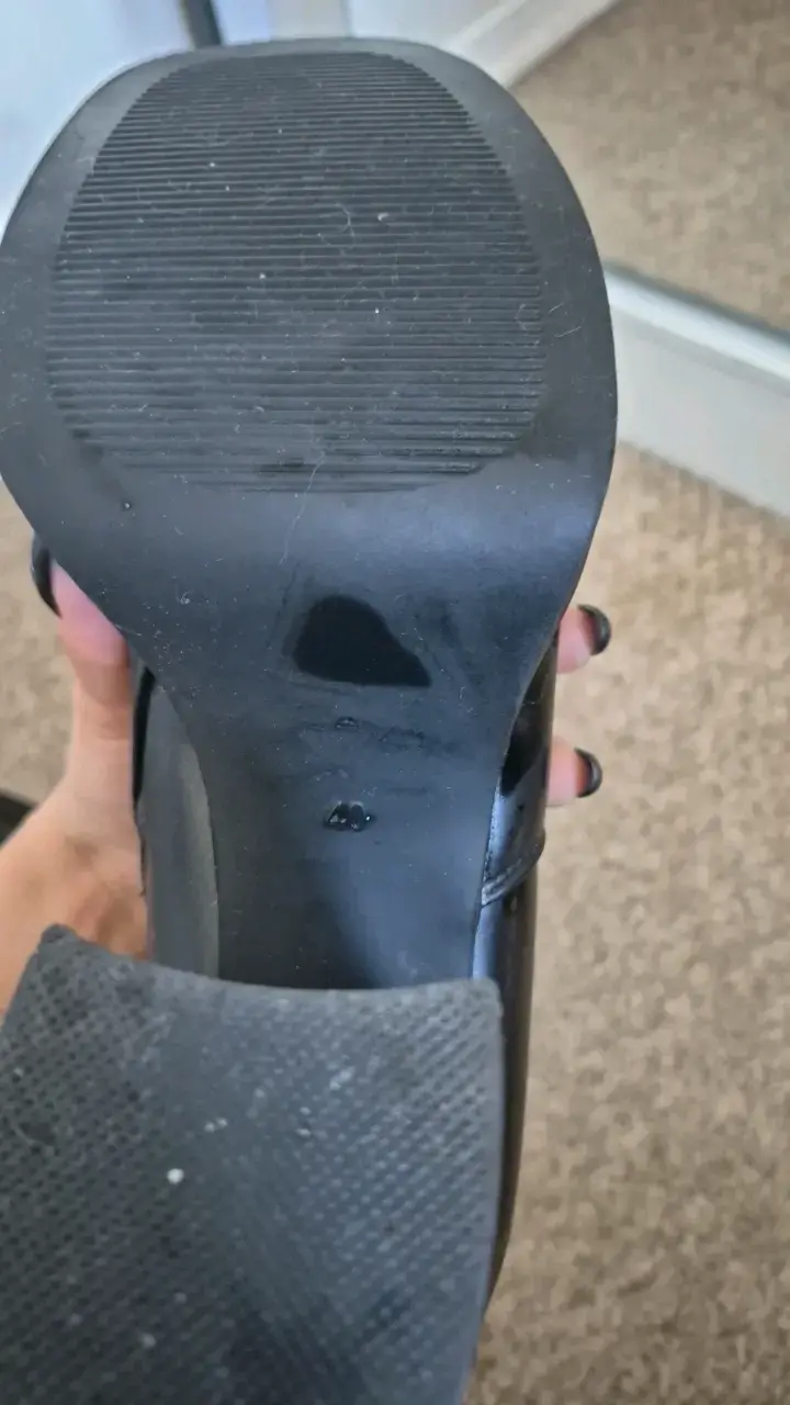Botines de cuero negro con plataforma talla 40 - 2