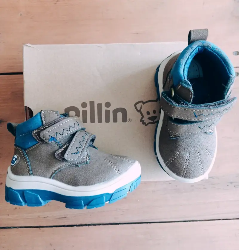 Botines de bebé Pillin gris y azul - 1