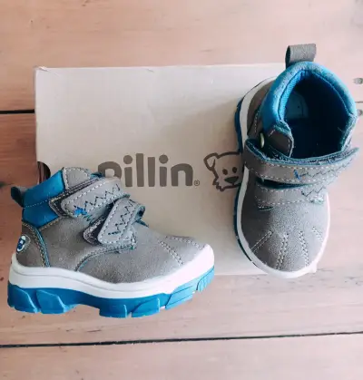 Botines de bebé Pillin gris y azul - miniatura 1