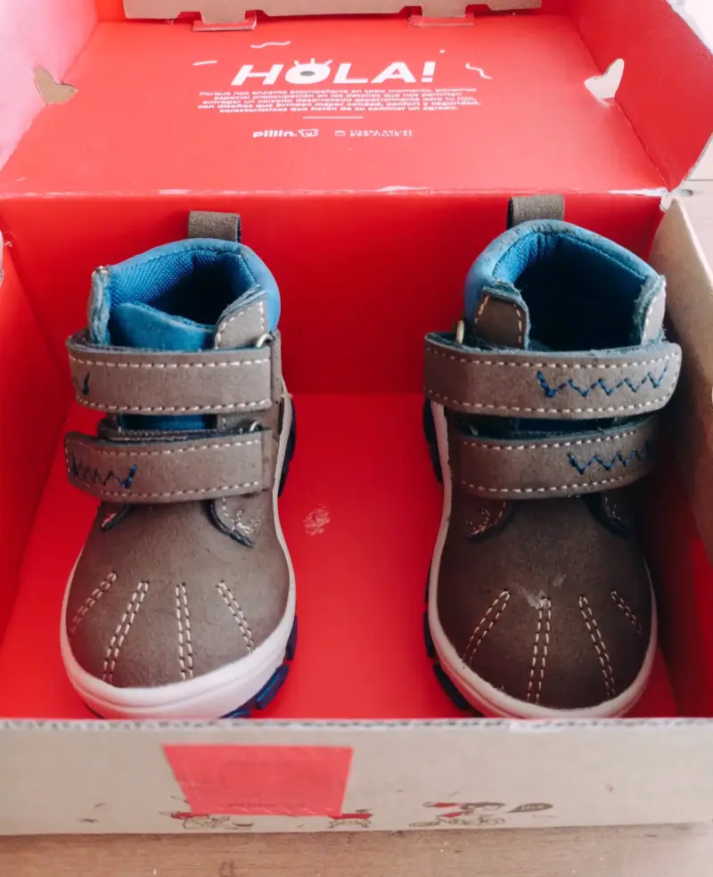 Botines de bebé Pillin gris y azul - 2