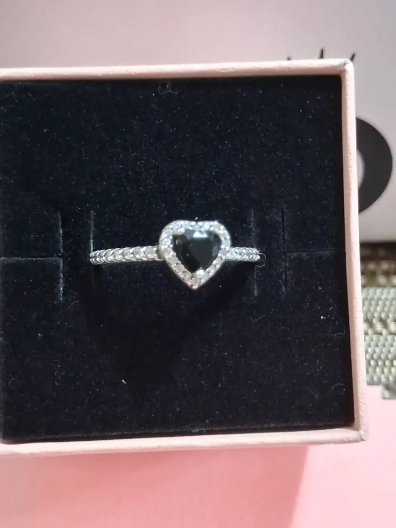 Anillo de plata con corazón de cristal Pandora - 2
