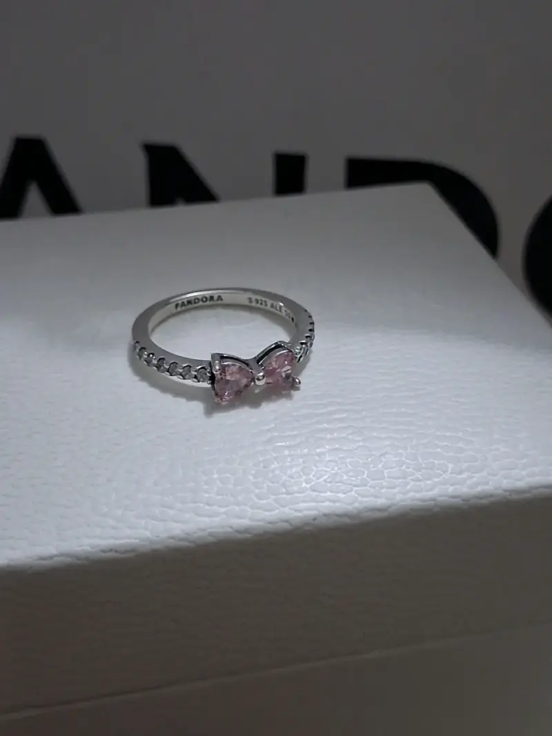 Anillo de plata con corazón de cristal Pandora - 6