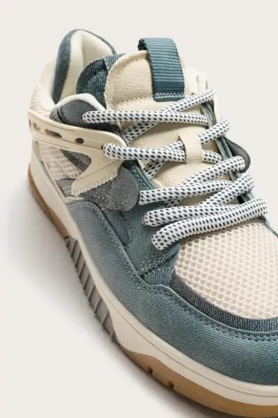 Zapatillas basket azul y beige (cualquier talla) - miniatura 4