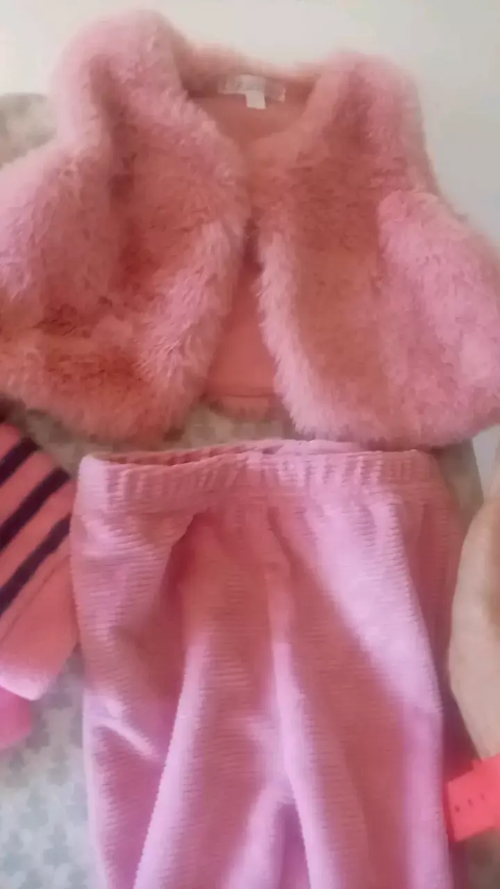 Conjunto de ropa para bebé rosado - 1
