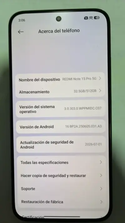 Smartphone Redmi Note 15 Pro 5G 512GB - miniatura 1