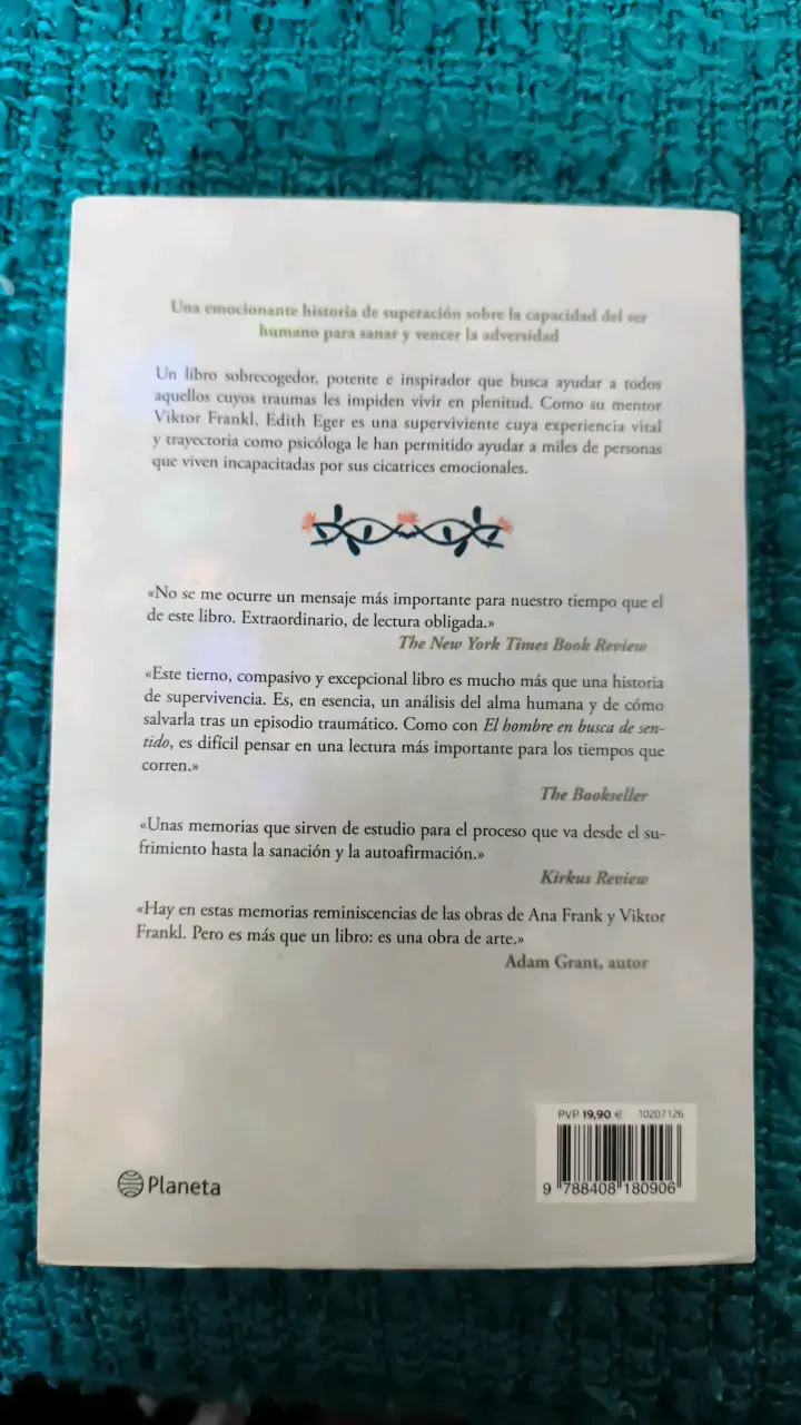 Libro 'La Bailarina de Auschwitz' de Edith Eger - 2