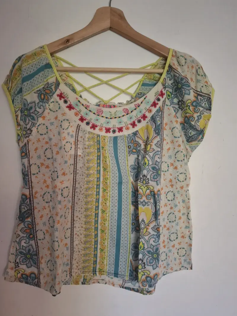 Blusa estampada bohemia para mujer - 2