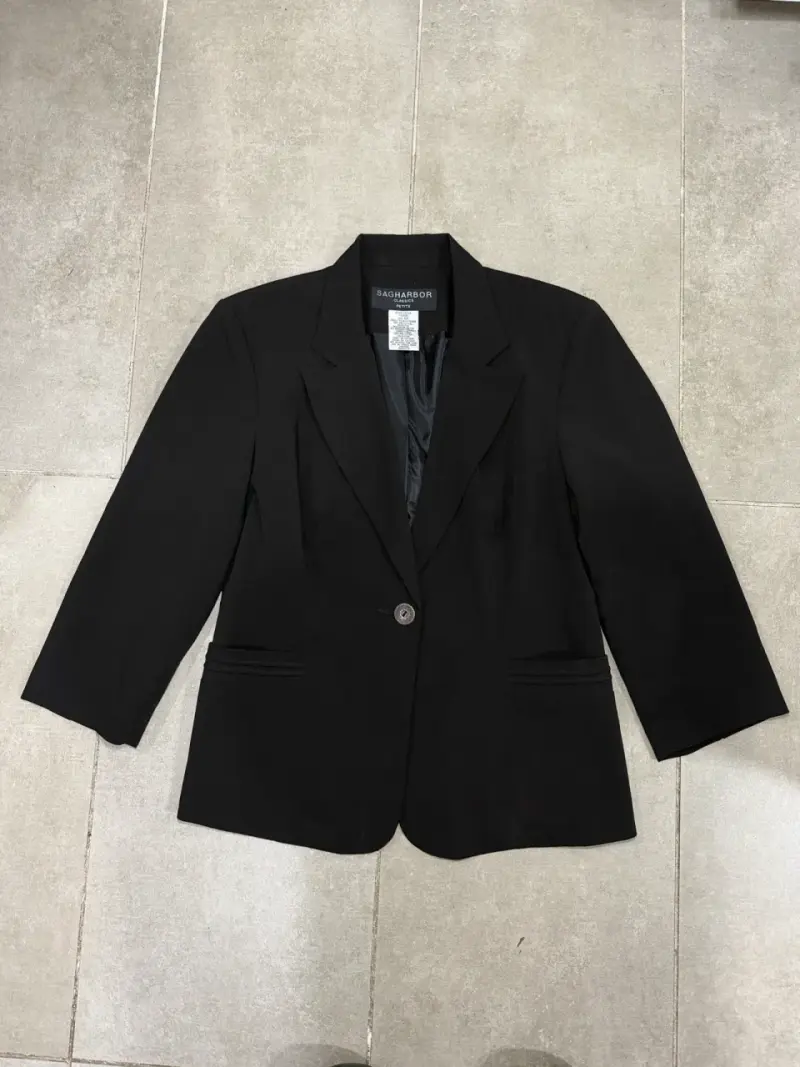Blazer negro para mujer manga 3/4 - 1