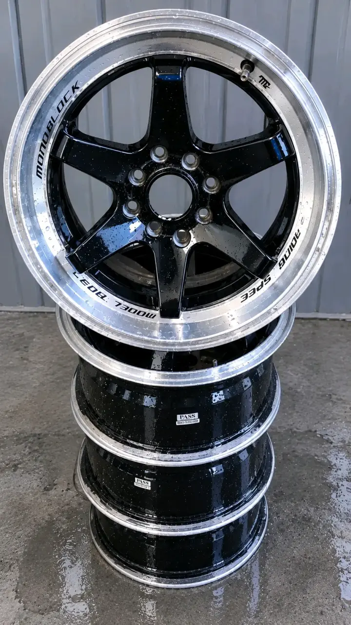 Juego de llantas Monoblock negras modelo 707