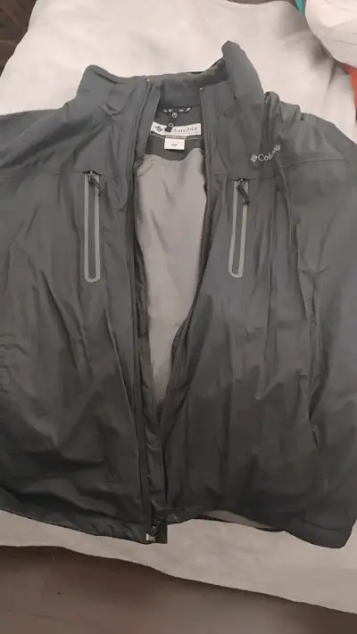 Chaqueta impermeable Columbia gris para hombre - miniatura 1