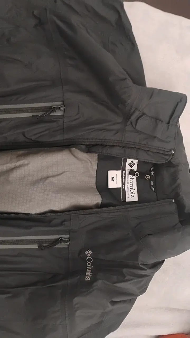 Chaqueta impermeable Columbia gris para hombre - 2