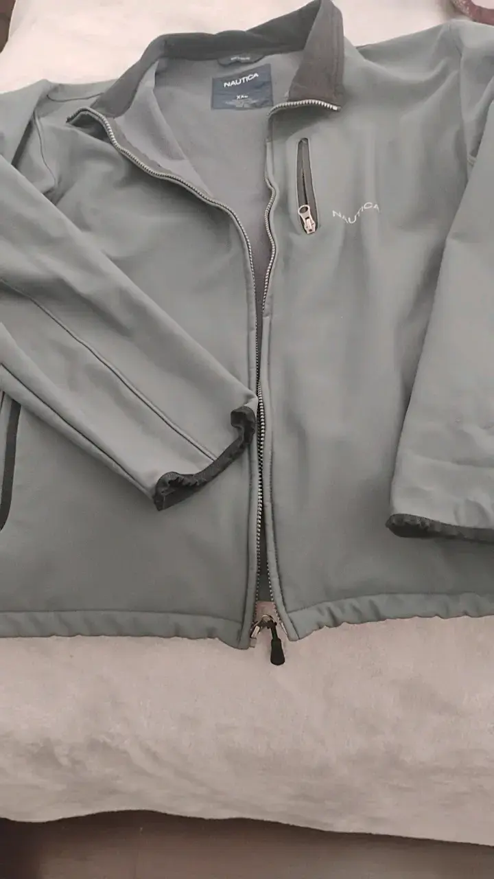 Chaqueta Nautica gris con cierre frontal - 3