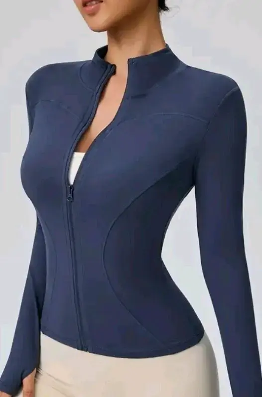 Chaqueta deportiva azul marino para mujer
