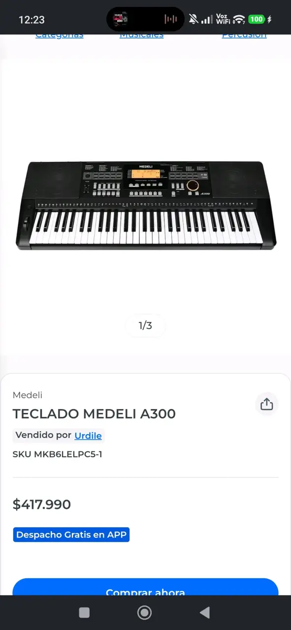 Teclado Electrónico Medeli A300 - 2