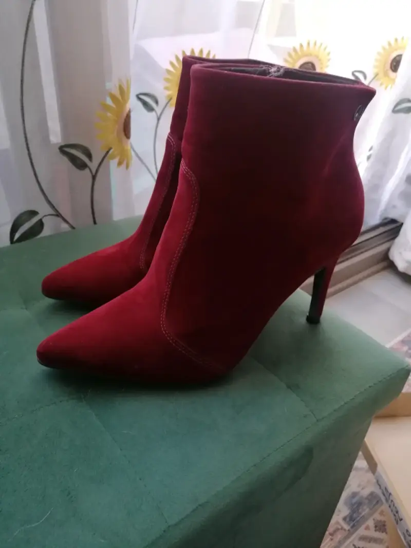 Botines de tacón alto burdeo Vizzano - 1