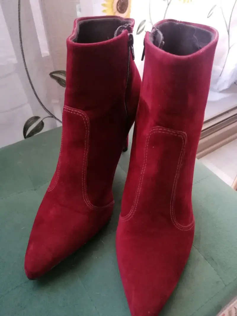 Botines de tacón alto burdeo Vizzano - 2