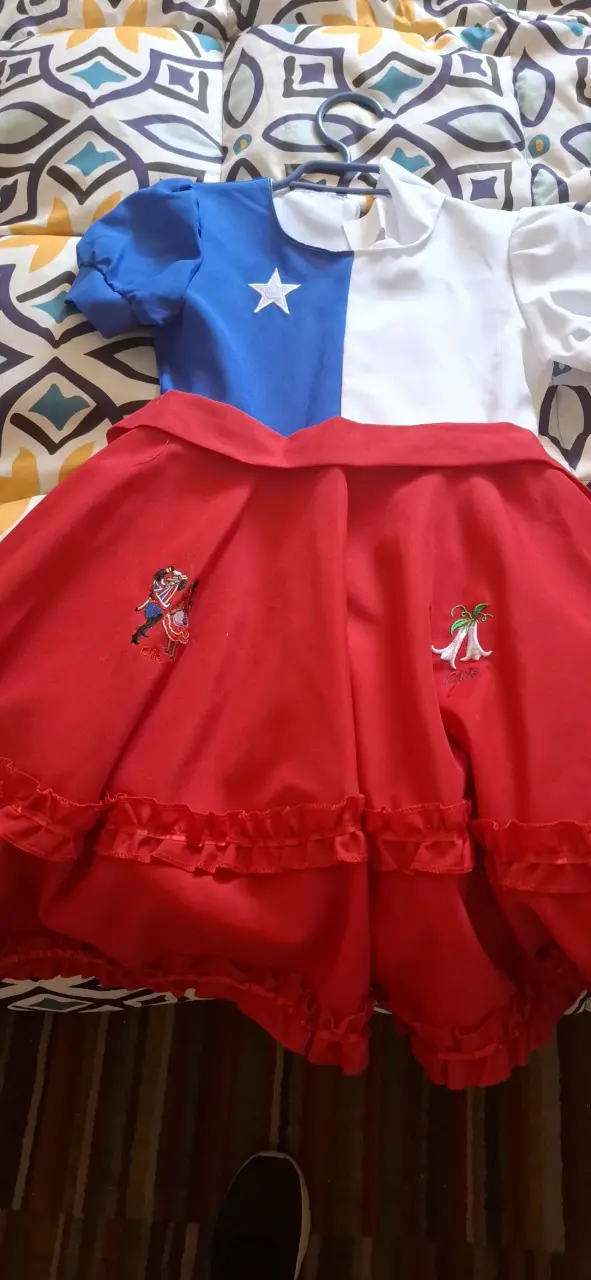 Vestido de huasa chilena para niña - 1